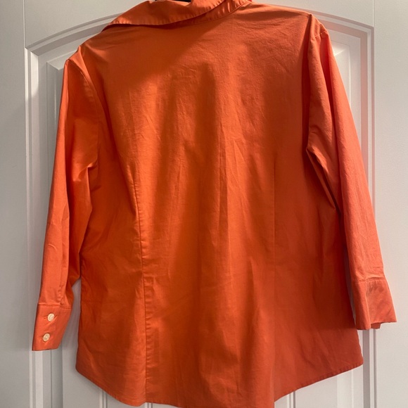 New York and company button down shirt size xl coral orange color - Picture 2 of 8